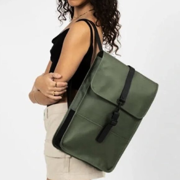 Rains Waterproof Backpack Unisex Evergreen 12200 - Picture 3 of 9
